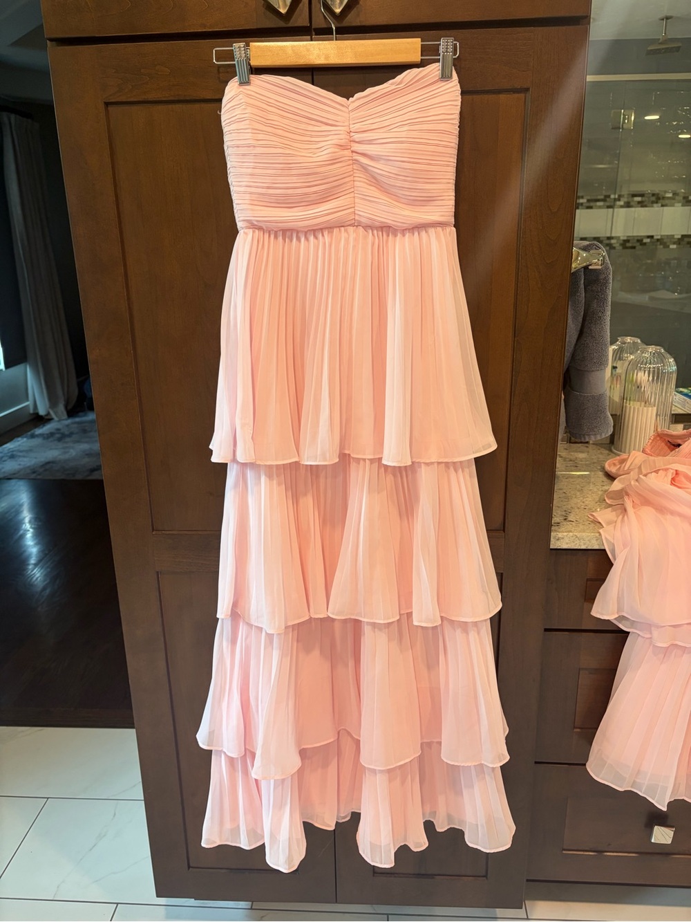 Light Pink Tiered Maxi Dress